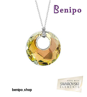 گردنبند کریستال با زنجیر بلند