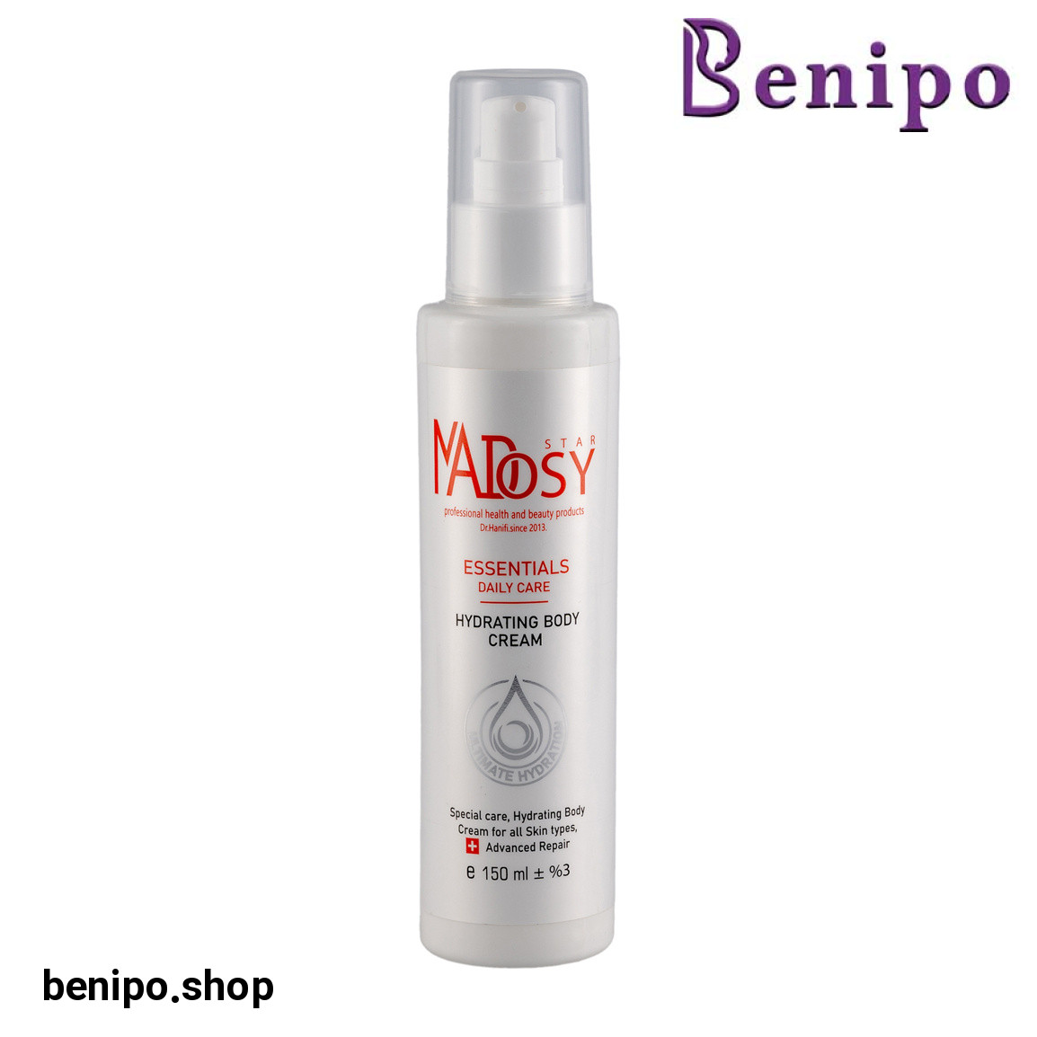 کرم مرطوب کننده دست و بدن حاوی اوره حجم 150 میلی لیتر