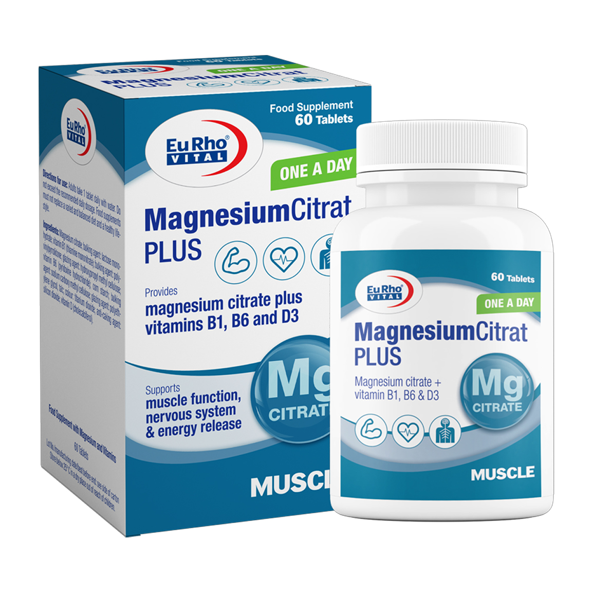 قرص منیزیم سیترات پلاست بسته 60 عددی