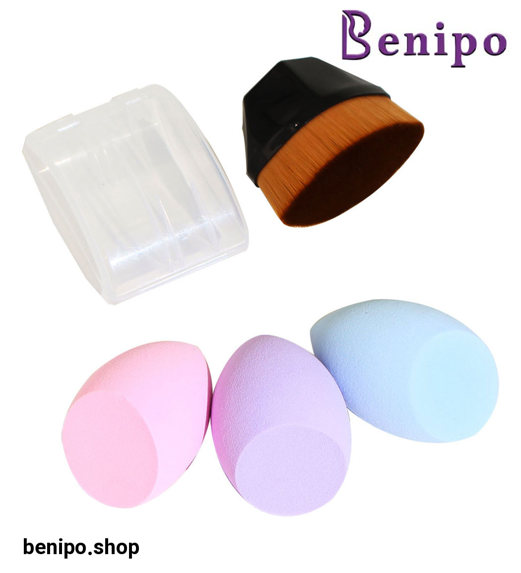 براش آرایش صورت نانو به همراه 3 عدد پد آرایشی