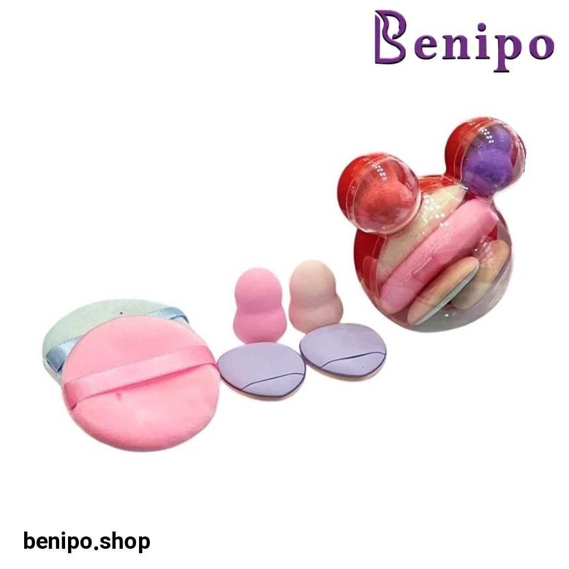 پک پد آرایشی 6 عددی مدل میکی موس ارسال با رنگ رندوم