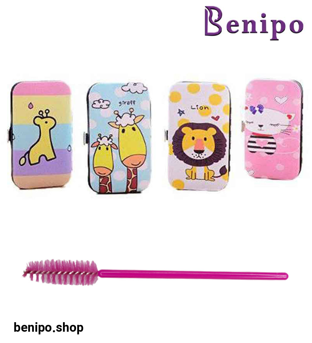 پک دو عددی ست مانیکور و پدیکور کوچک 7عددی و براش صابون ابرو