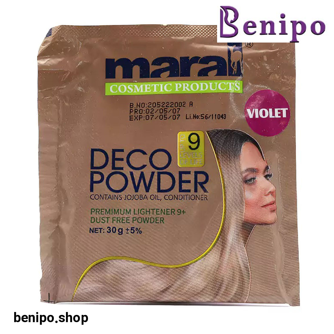 پودر دکلره بنفش 30گرم