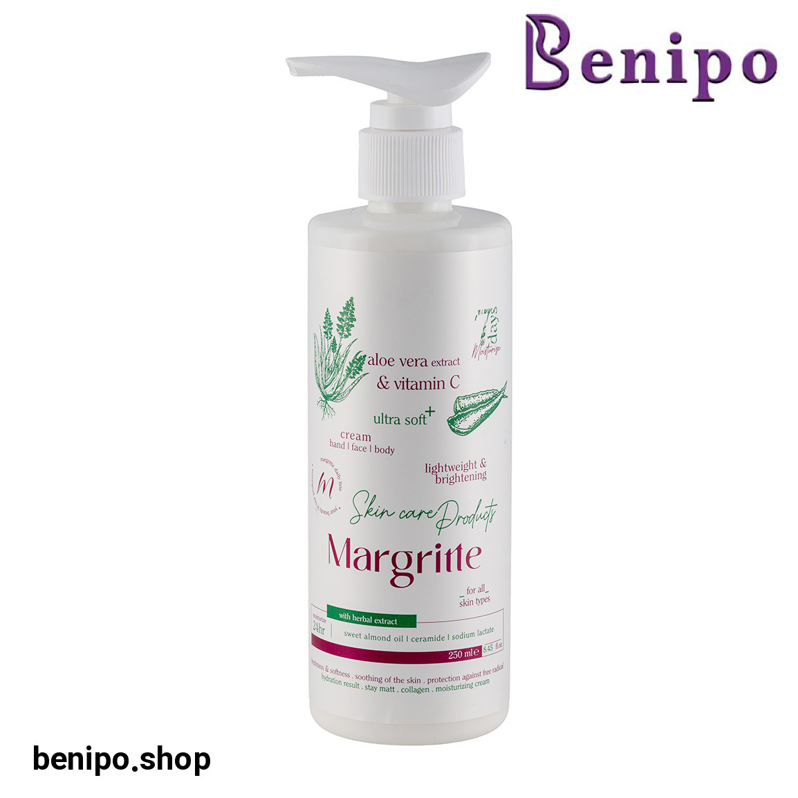 کرم مرطوب کننده و آبرسان مدل آلوئه ورا حجم 250 میلی لیتر