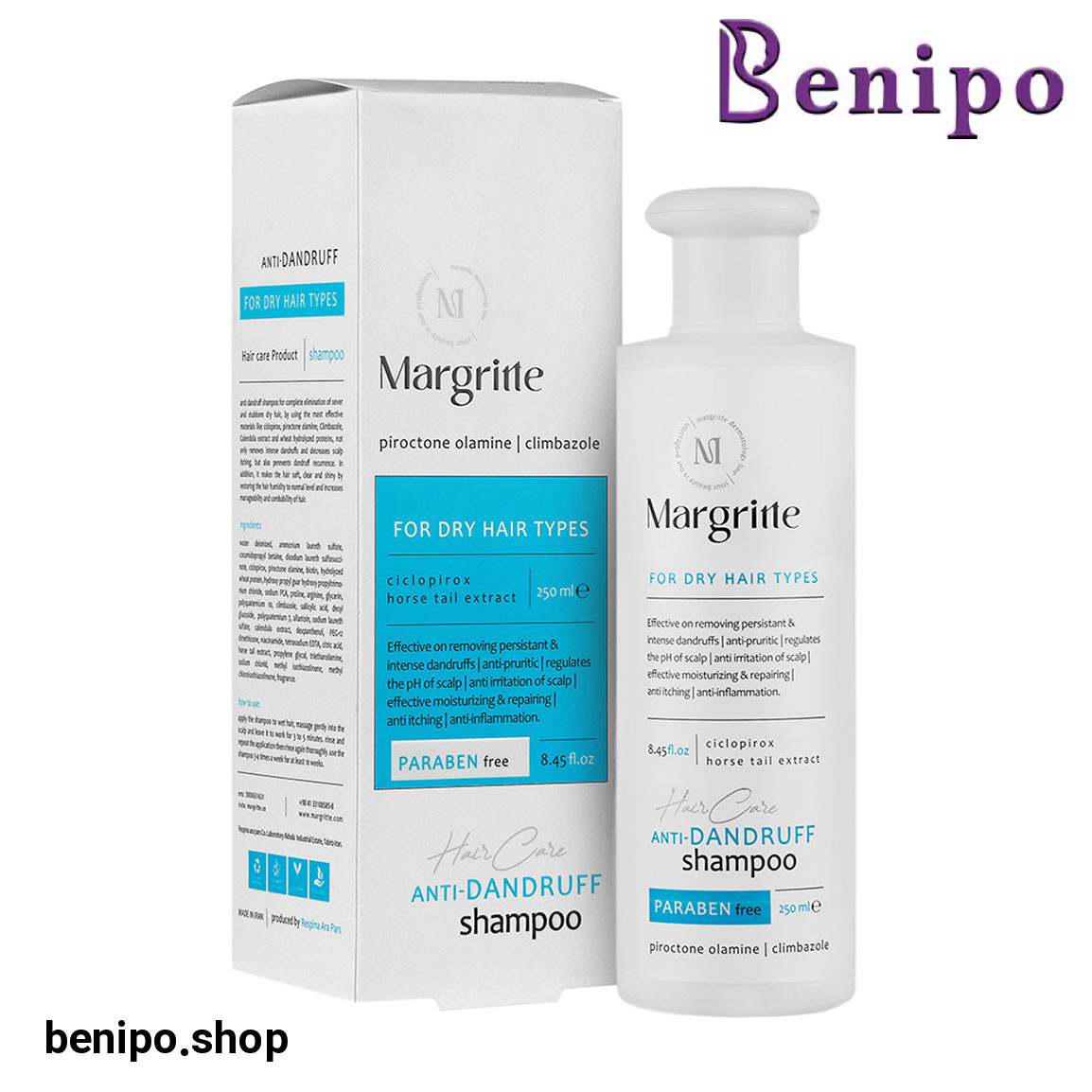 شامپو ضد شوره مناسب مو خشک حجم 250 میلی لیتر