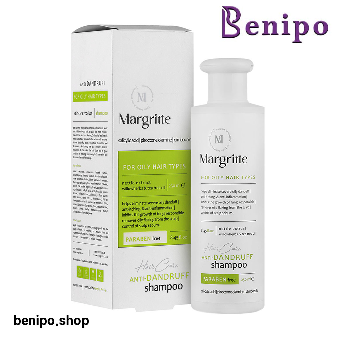 شامپو ضد شوره مناسب مو چرب حجم 250 میلی لیتر