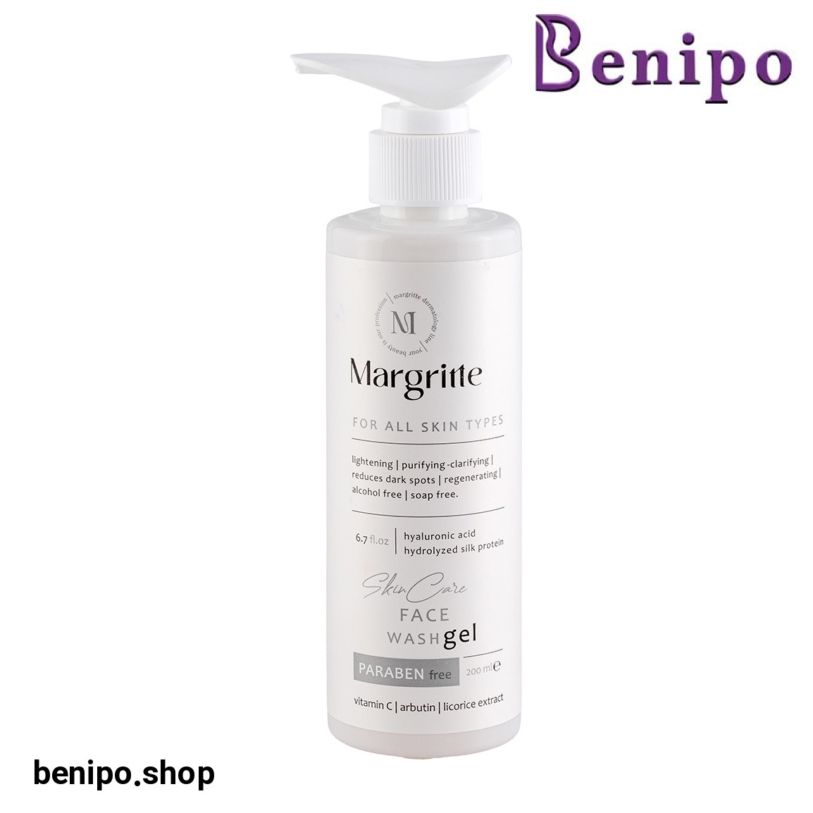 ژل شستشوی صورت مناسب انواع پوست حجم 200 میلی لیتر