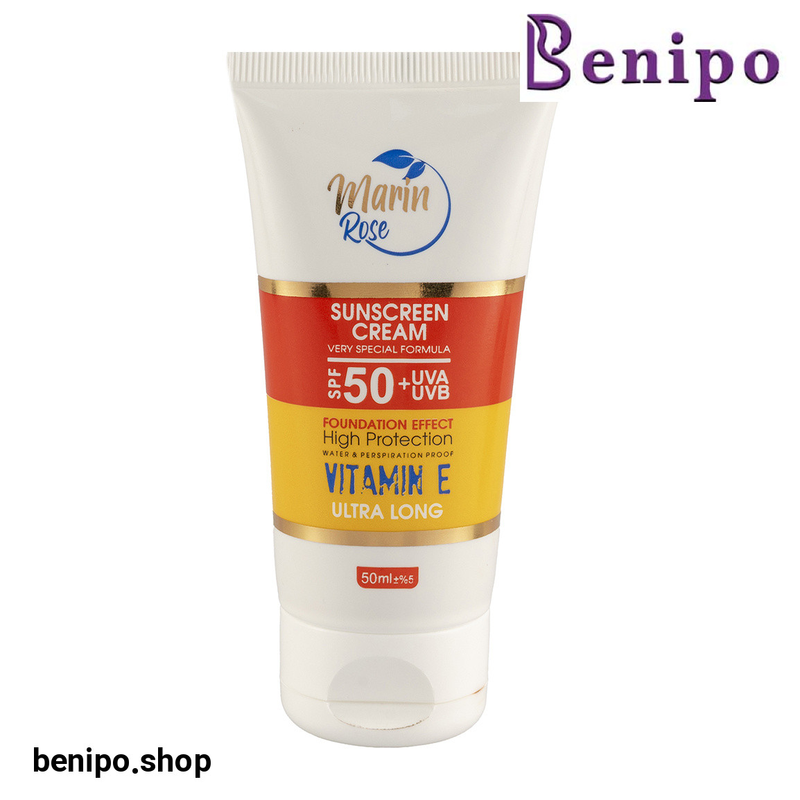 کرم ضد آفتاب رنگی با SPF50 مناسب انواع پوست حجم  50 میلی لیتر