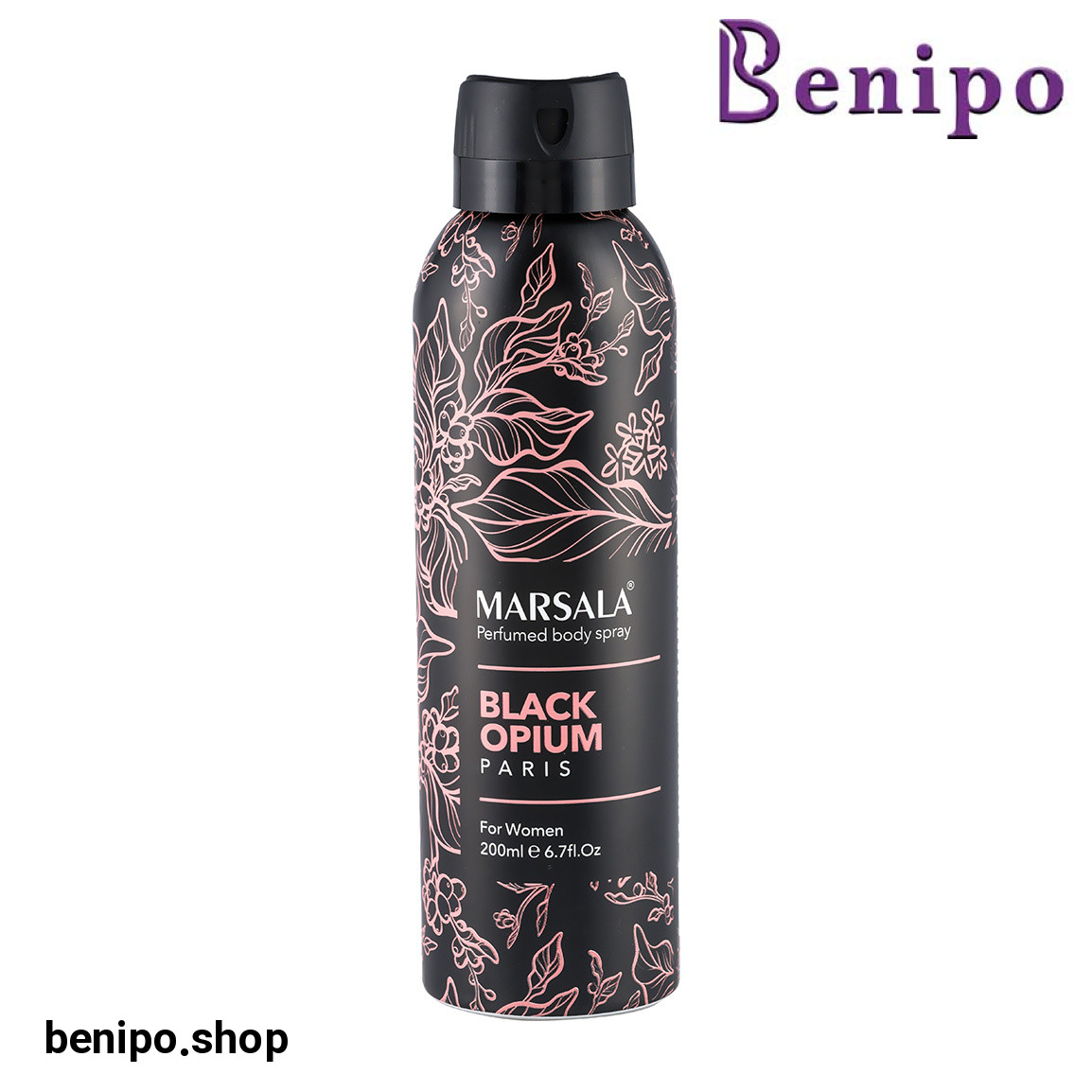 اسپری بدن زنانه مدل Black Opium حجم 200 میلی لیتر