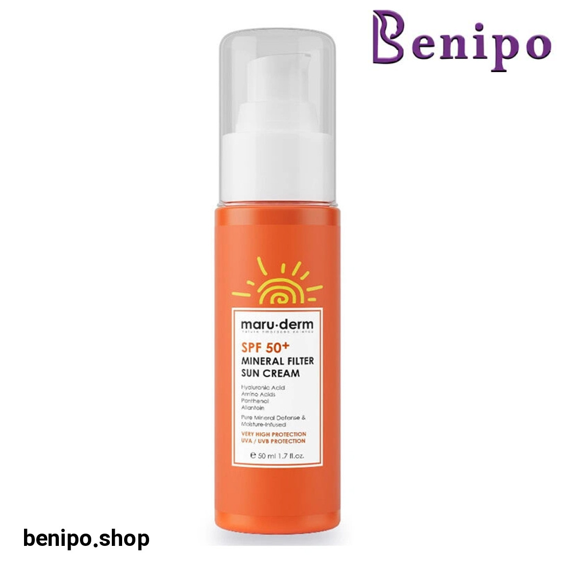 کرم ضد آفتاب SPF 50 مدل Mineral Filter حجم 50 میلی لیتر