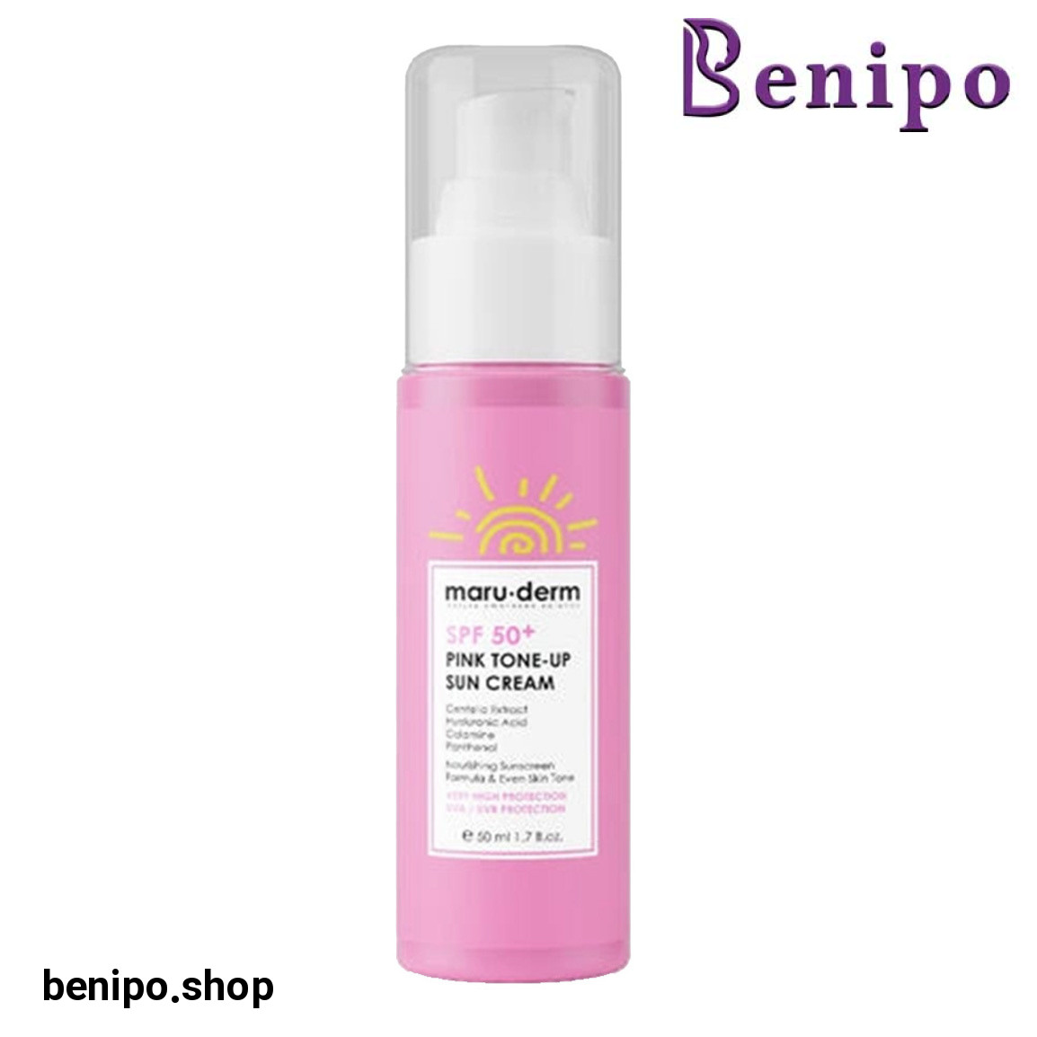 کرم ضد آفتاب SPF 50 مدل تناژ صورتی حجم 50 میلی لیتر