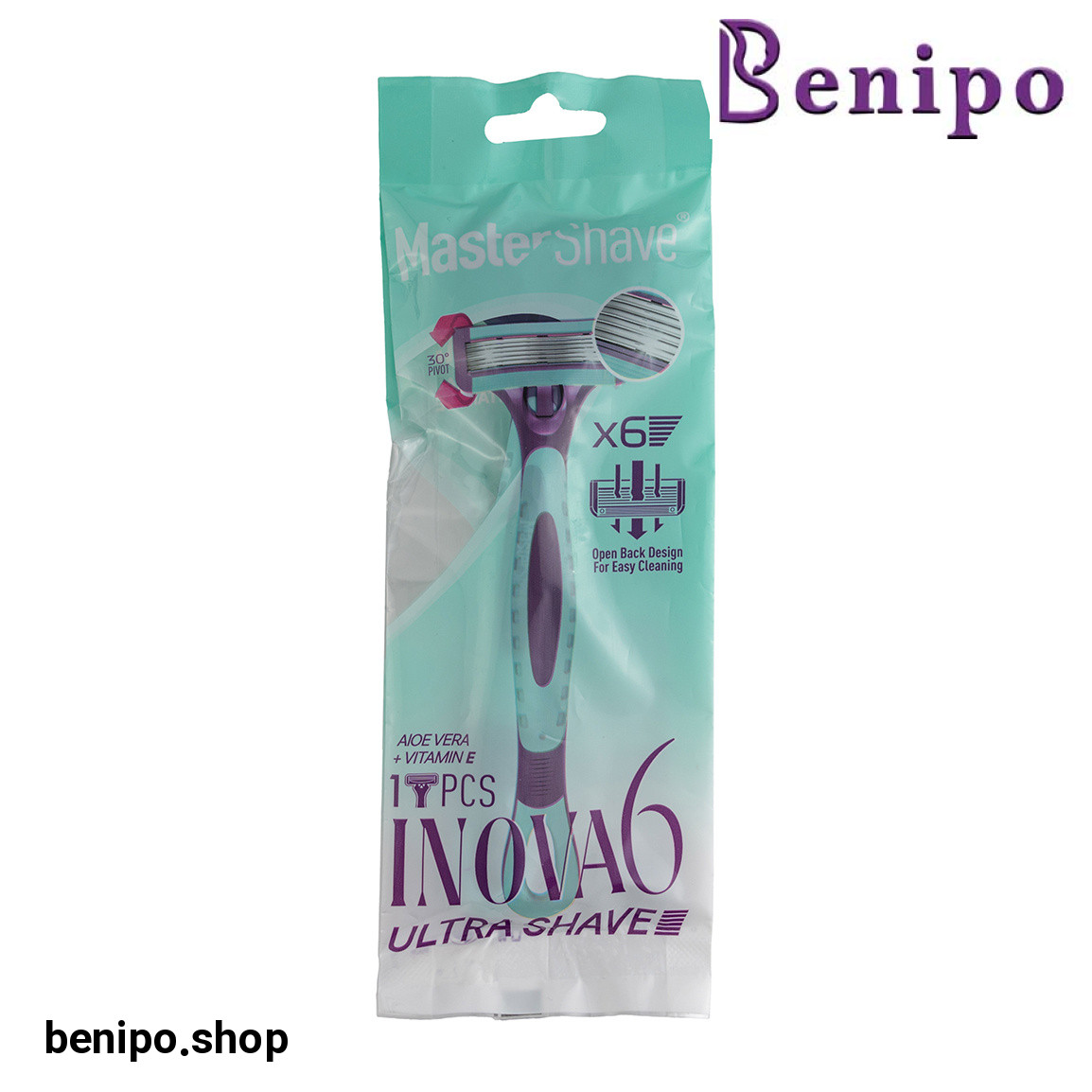 خودتراش زنانه 6 لبه مدل Inova 6 بسته 1 عددی