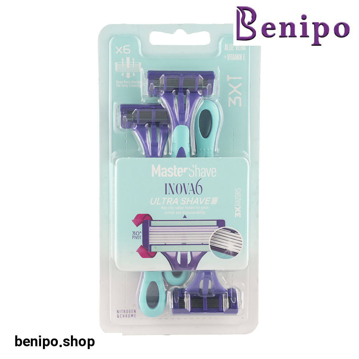 خودتراش زنانه 6 لبه مدل Inova بسته 3عددی