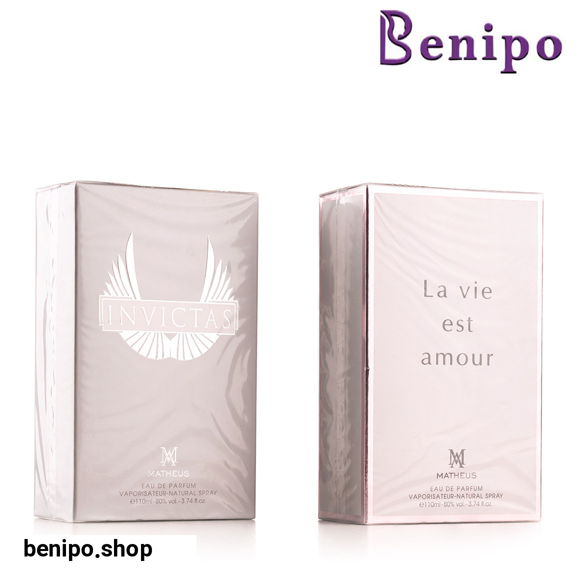 ست ادو پرفیوم زنانه و مردانه مدل La Vie Est Amour و Invictas حجم 110 میلی لیتر مجموعه 2 عددی