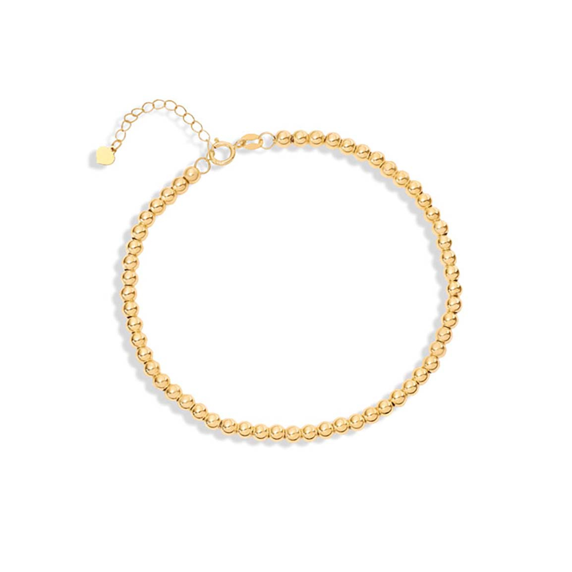 دستبند طلا 18 عیار مدل گوی پیوسته