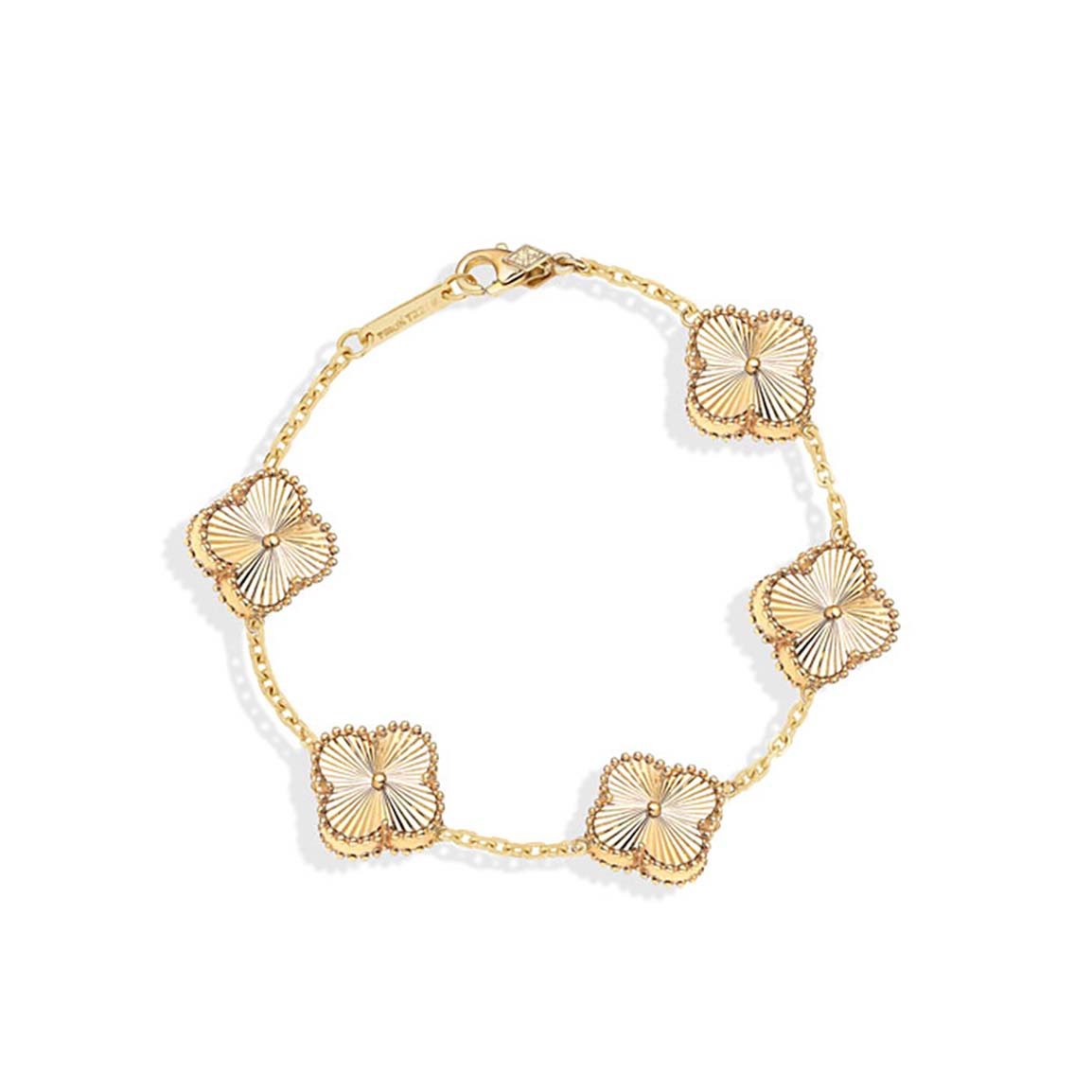 دستبند طلا 18 عیار مدل ونکلیف الحمبرا بولد 5 ماوی