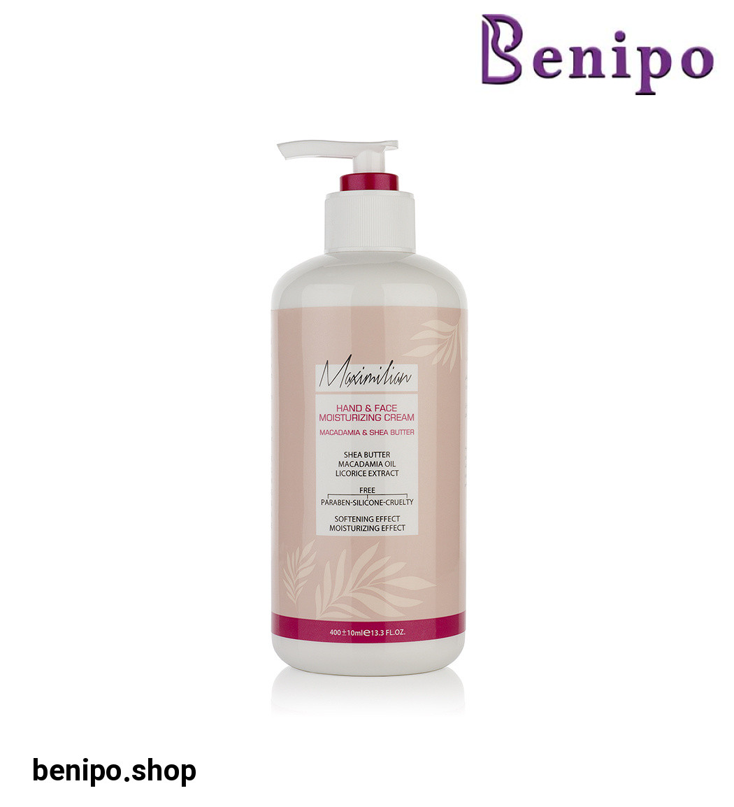 کرم مرطوب کننده دست و صورت مدل ماکادمیا و شی باتر حجم 400 میلی لیتر