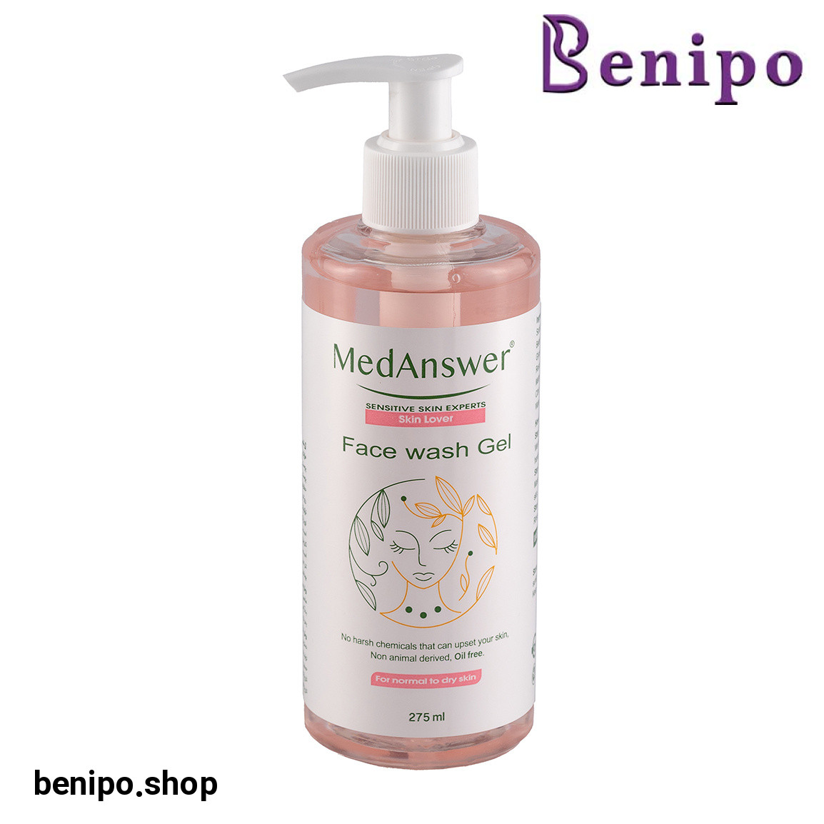 ژل شستشو صورت مناسب پوست نرمال تا خشک حجم 275 میلی لیتر