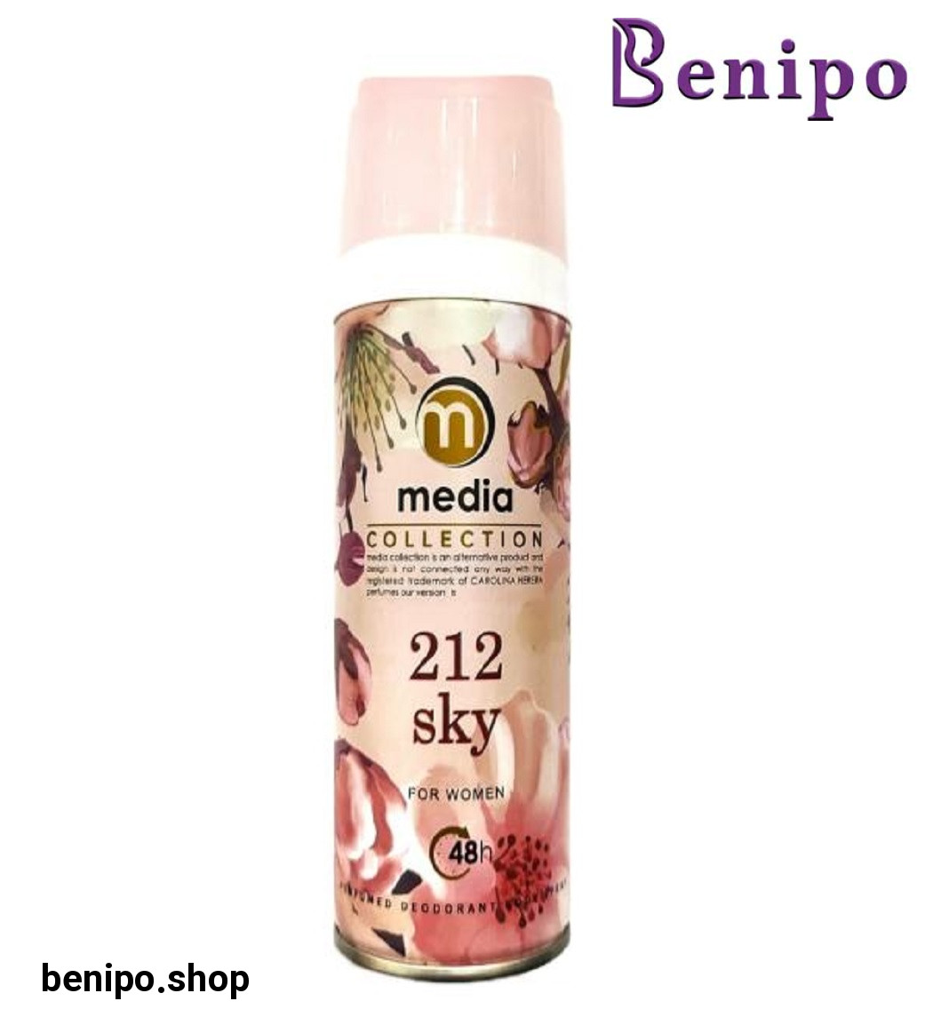اسپری بدن زنانه طرح جدید مدل 212 Sky حجم 200میل
