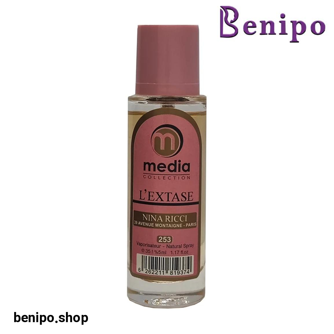 عطر جیبی زنانه مدل Nina Ricci Lextase حجم 35 میلی لیتر