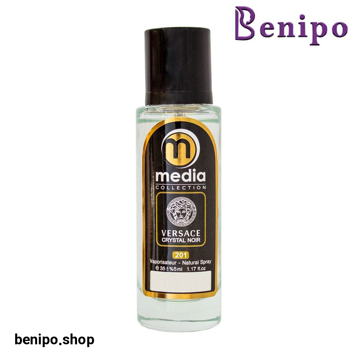 عطر جیبی زنانه مدل Versace Crystal Noir حجم 35 میلی لیتر