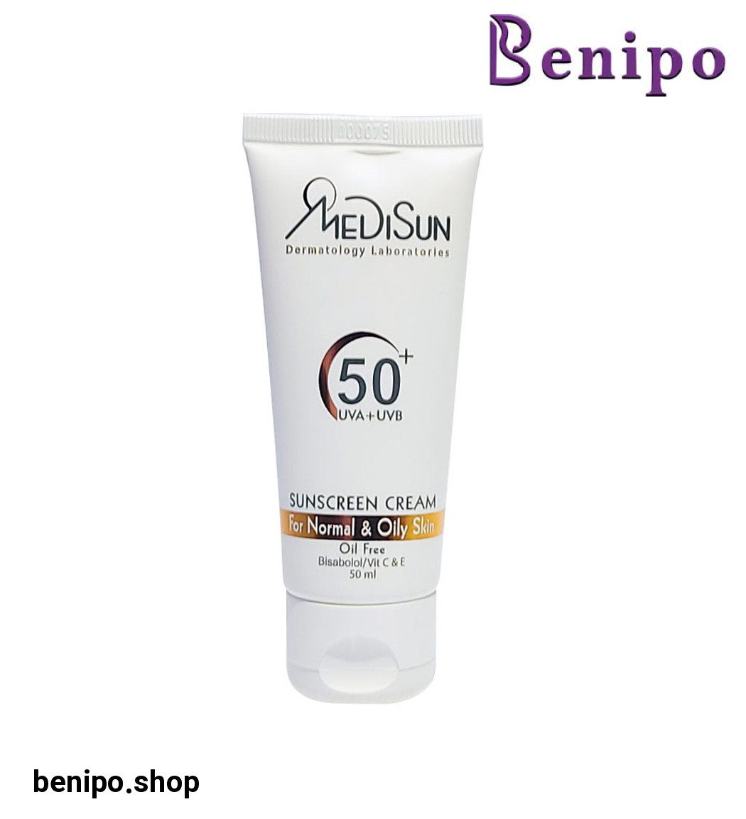 کرم ضد آفتاب بی رنگ فاقد چربی اس پی اف 50 مناسب پوست معمولی و چرب 50میل