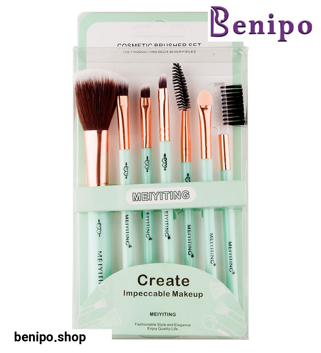 ست براش 7 عددی ارسال با رنگ رندوم مدل  Create Impeccable Makeup