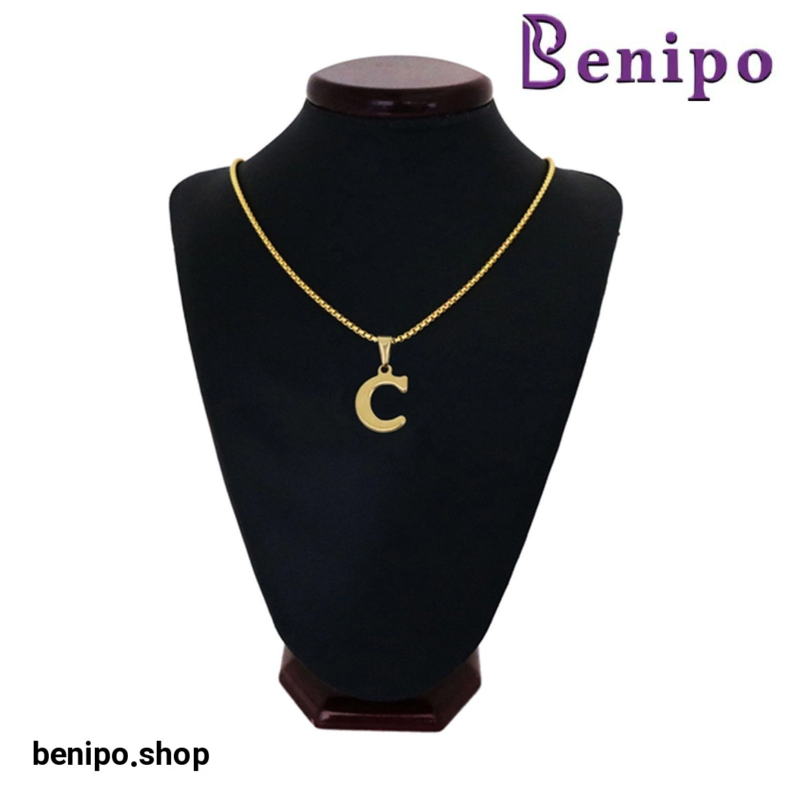 گردنبند مردانه طرح حرف C کد h015