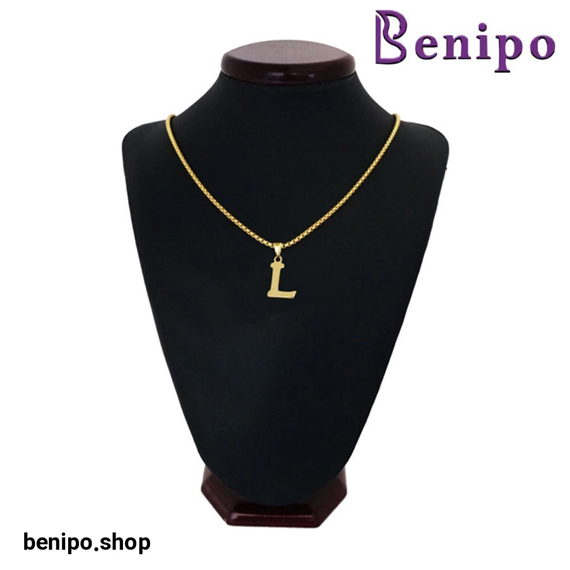 گردنبند مردانه طرح حرف L کد h016