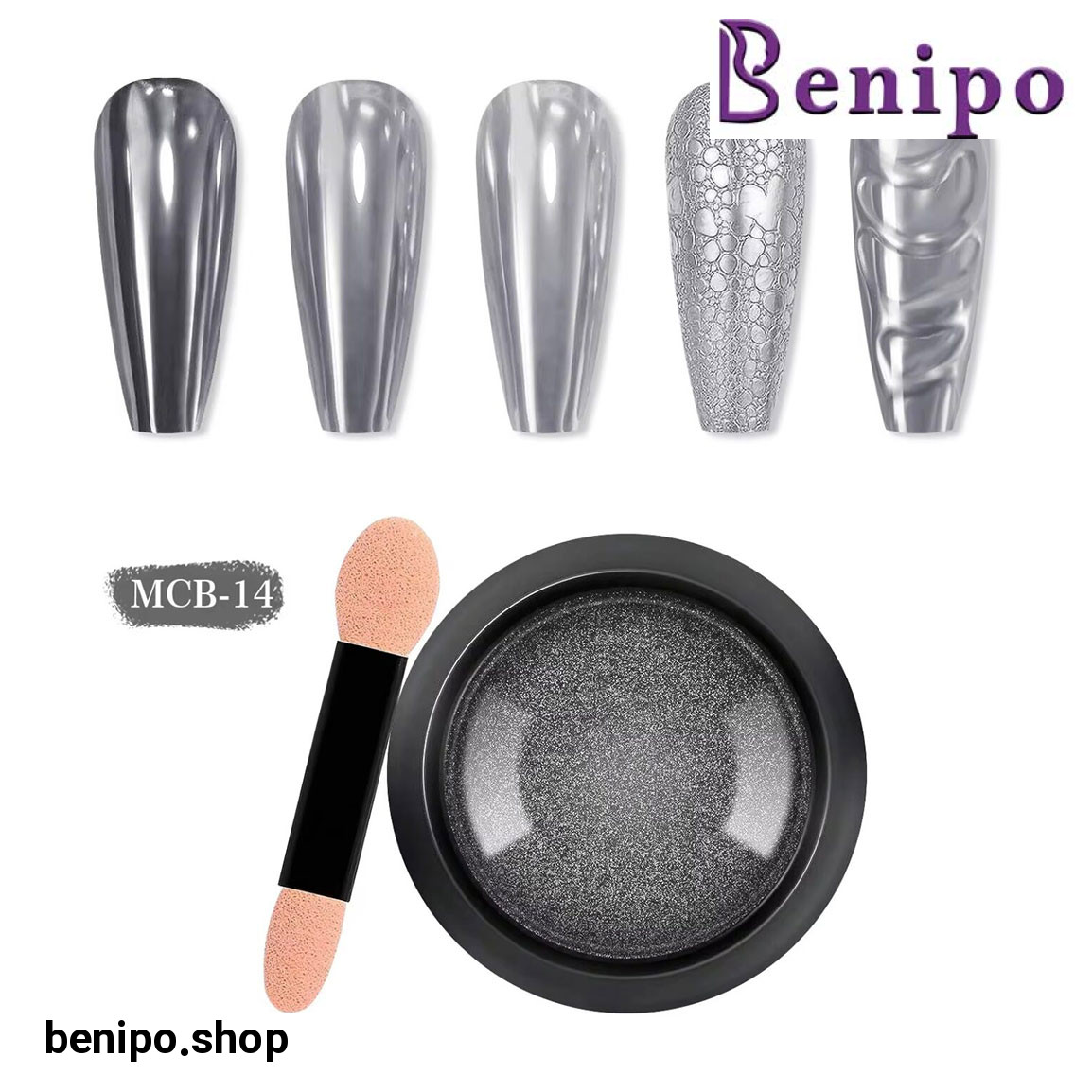 پودر کروم ناخن آینه ای