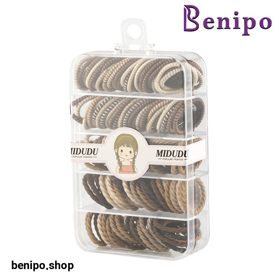 کش مو قهوه ای بسته 5 عددی