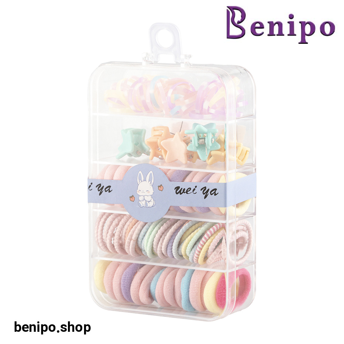 کش سرو چهل گیس رنگی مدل ستاره ای 5 عددی