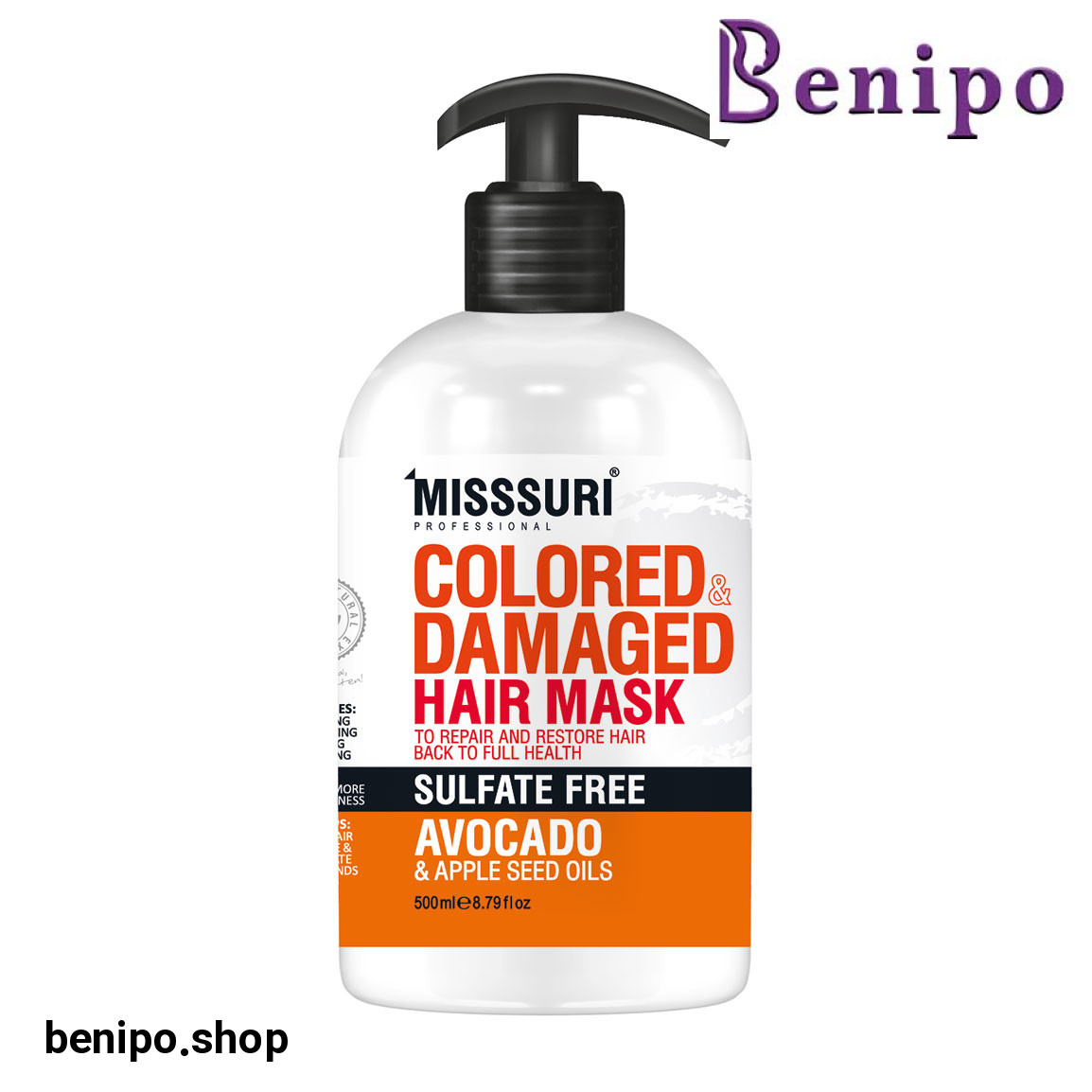 ماسک مو مناسب مو رنگ شده و آسیب دیده جهت بازسازی و ترمیم حجم 500 میل