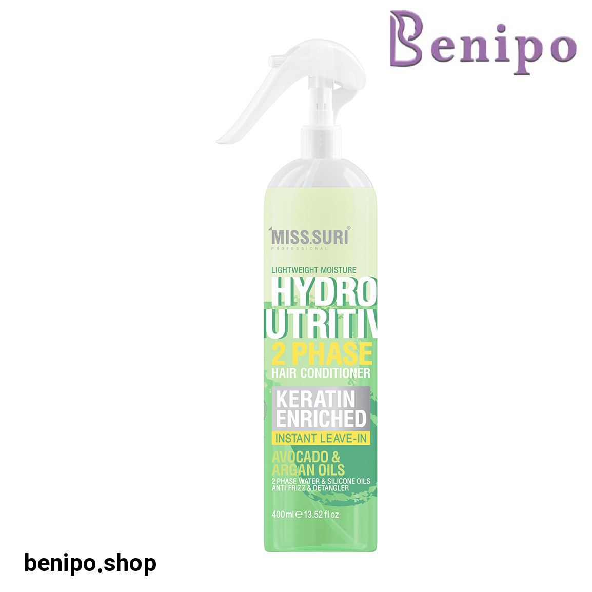 اسپری دو فاز مرطوب کننده مو حاوی روغن آرگان و آووکادو حجم 400 میل