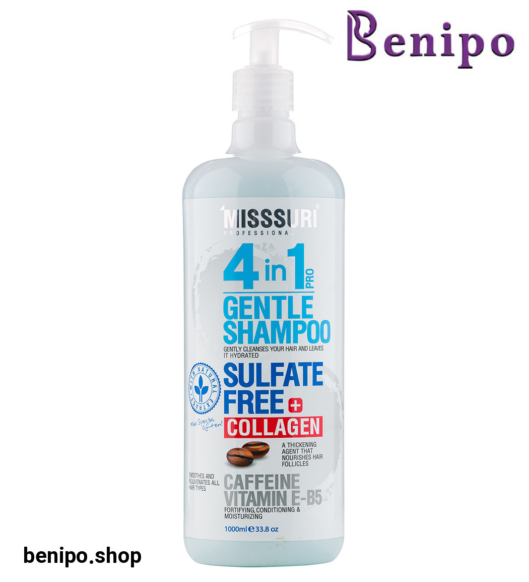 شامپو فاقد سولفات و تقویت کننده مو 4 در 1 حجم 1000 میلی لیتر