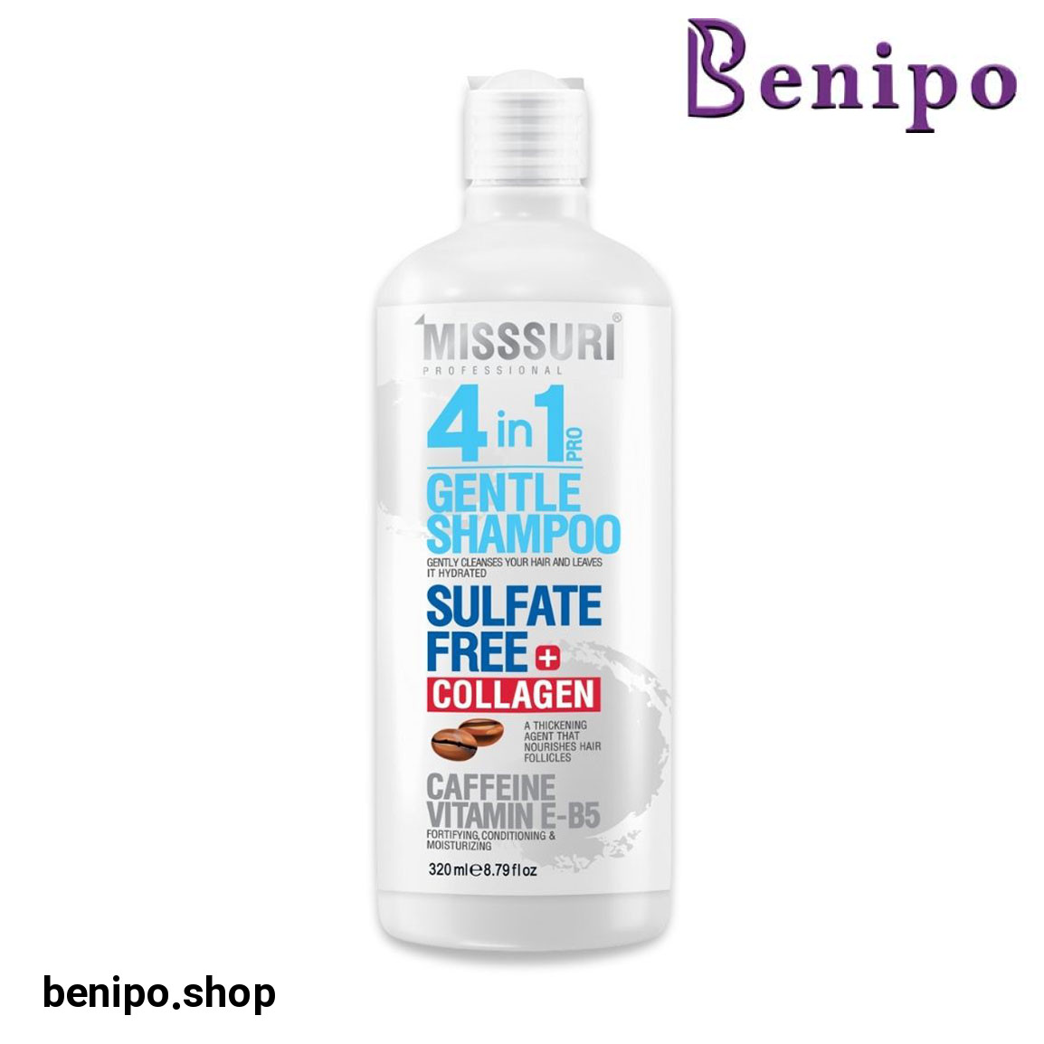 شامپو فاقد سولفات و تقویت کننده مو 4 در 1 حجم 320 میل