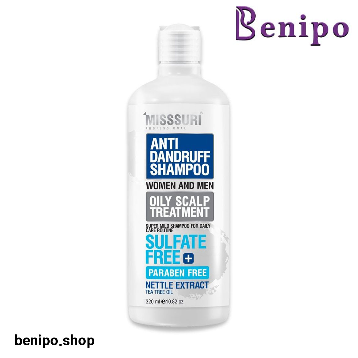 شامپو ضد شوره فاقد سولفات مناسب مو چرب حجم 320 میلی لیتر