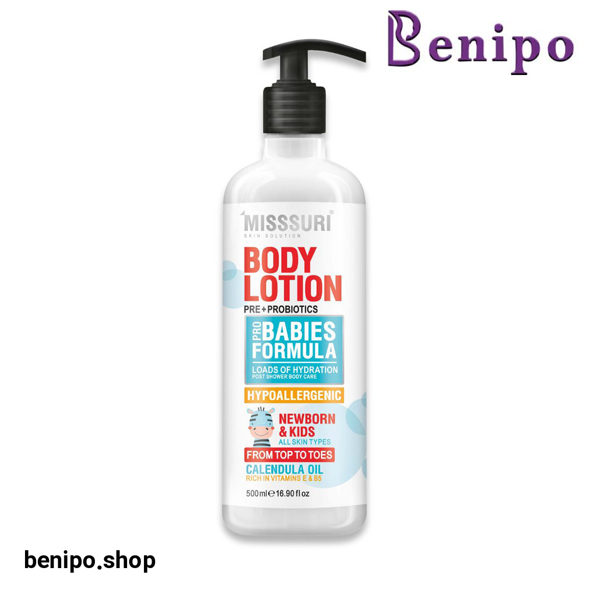 لوسیون بدن مناسب پوست کودک حجم 500 میلی لیتر