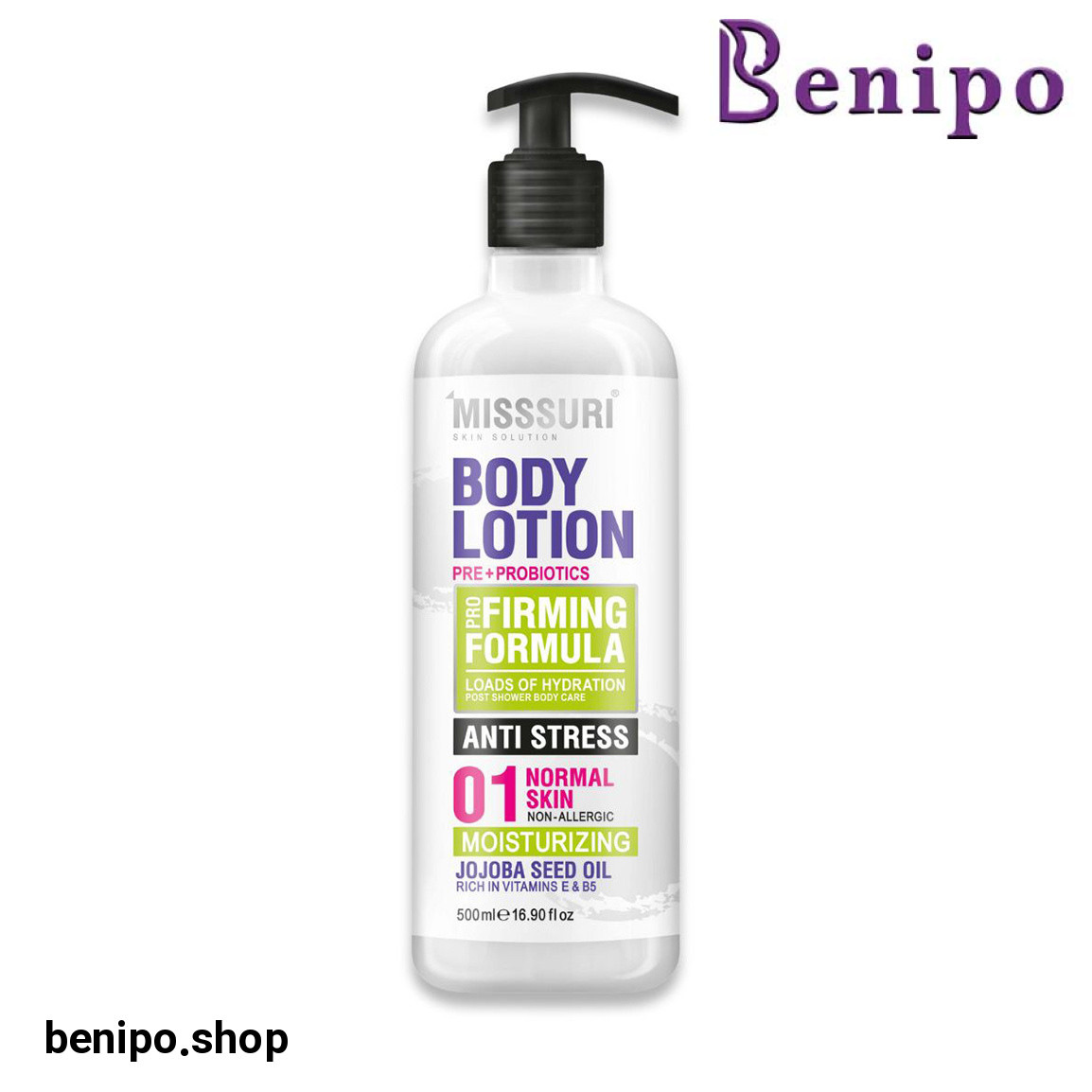 لوسیون بدن مناسب پوست معمولی حجم 500 میلی لیتر