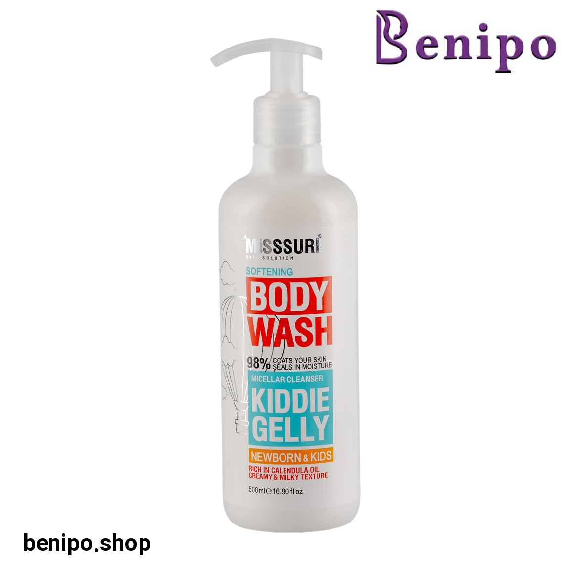شامپو بدن مناسب پوست کودک حجم 500 میلی لیتر