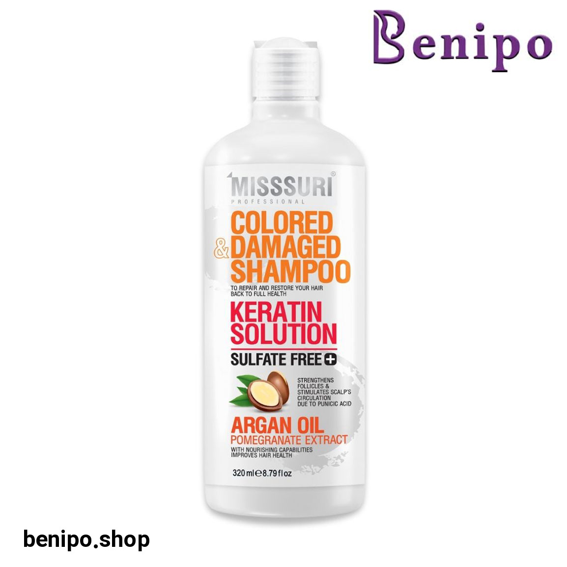 شامپو کراتیه مخصوص موهای رنگ شده و آسیب دیده حجم 320 میل