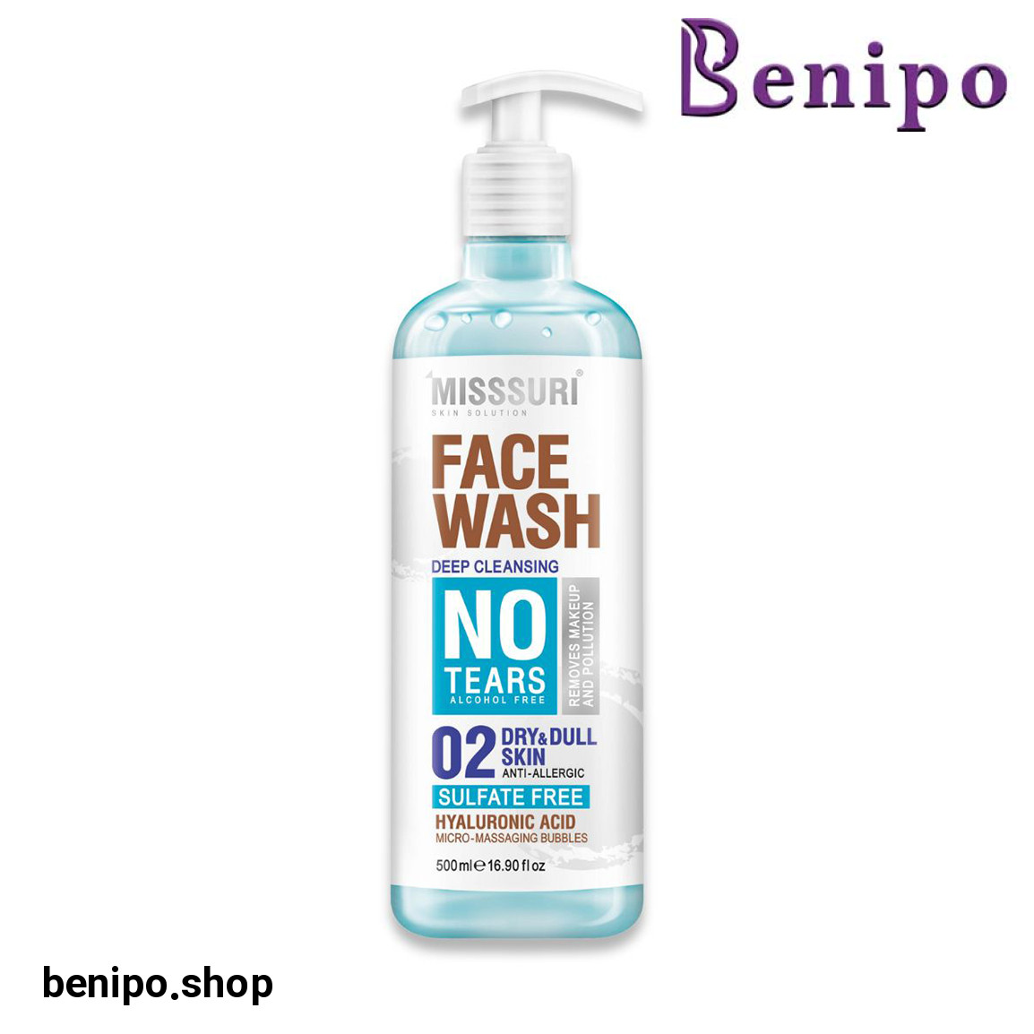 ژل شستشو صورت مناسب پوست خشک حجم 500 میلی لیتر