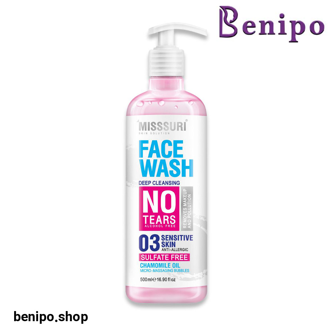 ژل شستشو صورت مناسب پوست حساس حجم 500 میلی لیتر