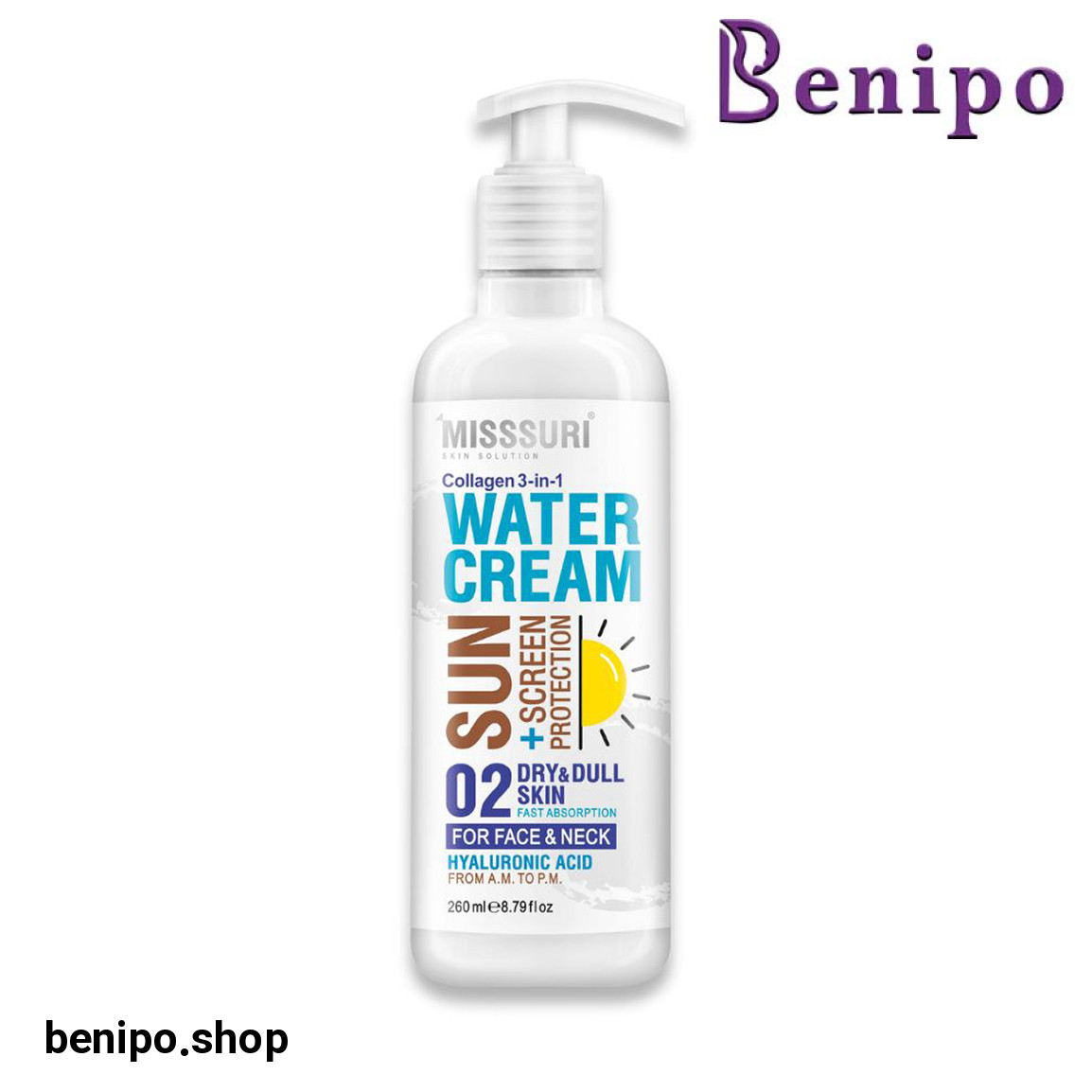 کرم ژل صورت و گردن مناسب پوست خشک حجم 260 میلی لیتر