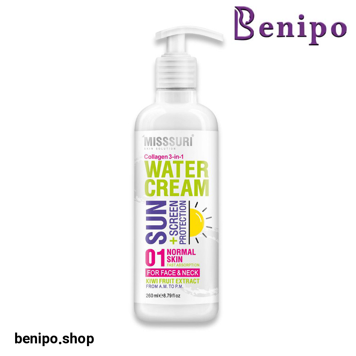 کرم ژل صورت و گردن مناسب پوست معمولی حجم 260 میلی لیتر