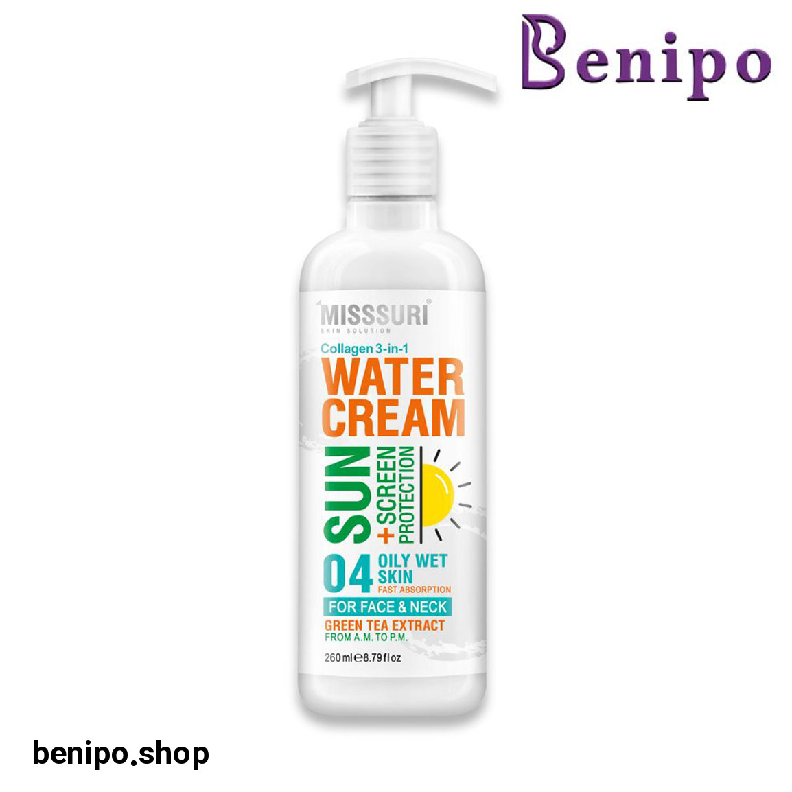 کرم ژل صورت و گردن مناسب پوست چرب حجم 260 میلی لیتر