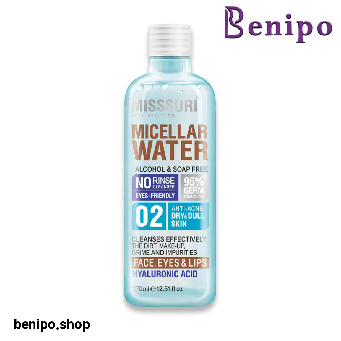 میسلارواتر مناسب پوست خشک حجم 370 میلی لیتر