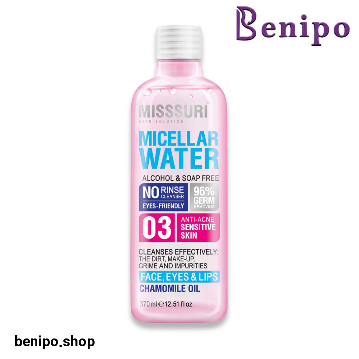 میسلارواتر مناسب پوست حساس حجم 370 میلی لیتر