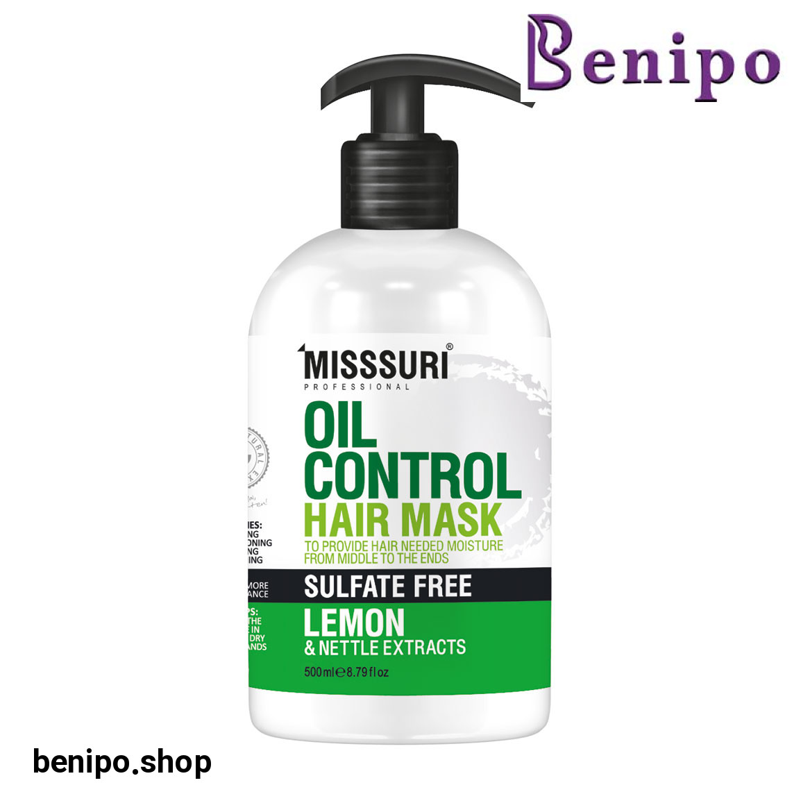 ماسک مو مناسب موهای چرب جهت کنترل چربی ساقه و ریشه مو حجم 500 میل