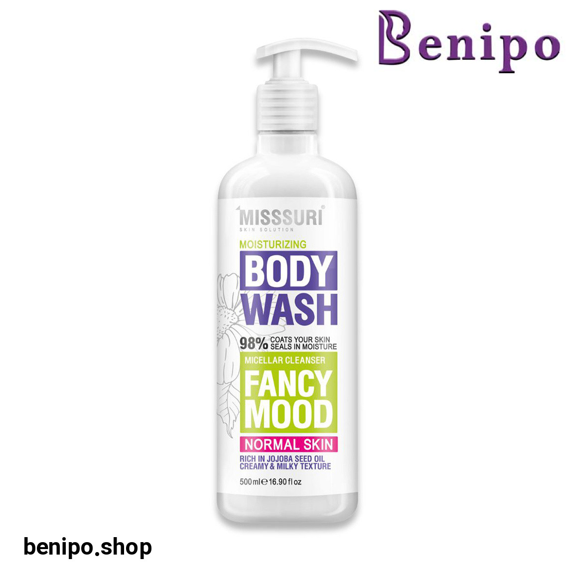 شامپو بدن مناسب پوست معمولی حاوی روغن لیمو و جوجوبا حجم 500 میل